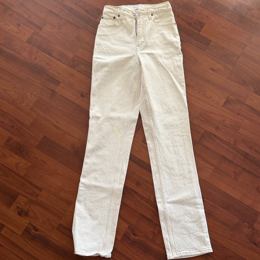 Abercrombie & Fitch 90s Straight Jeans – Size 25 Extra Tall – Cream